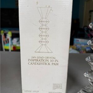 Shannon crystal Candlestick Pair - Elegant Clear Design style 15525